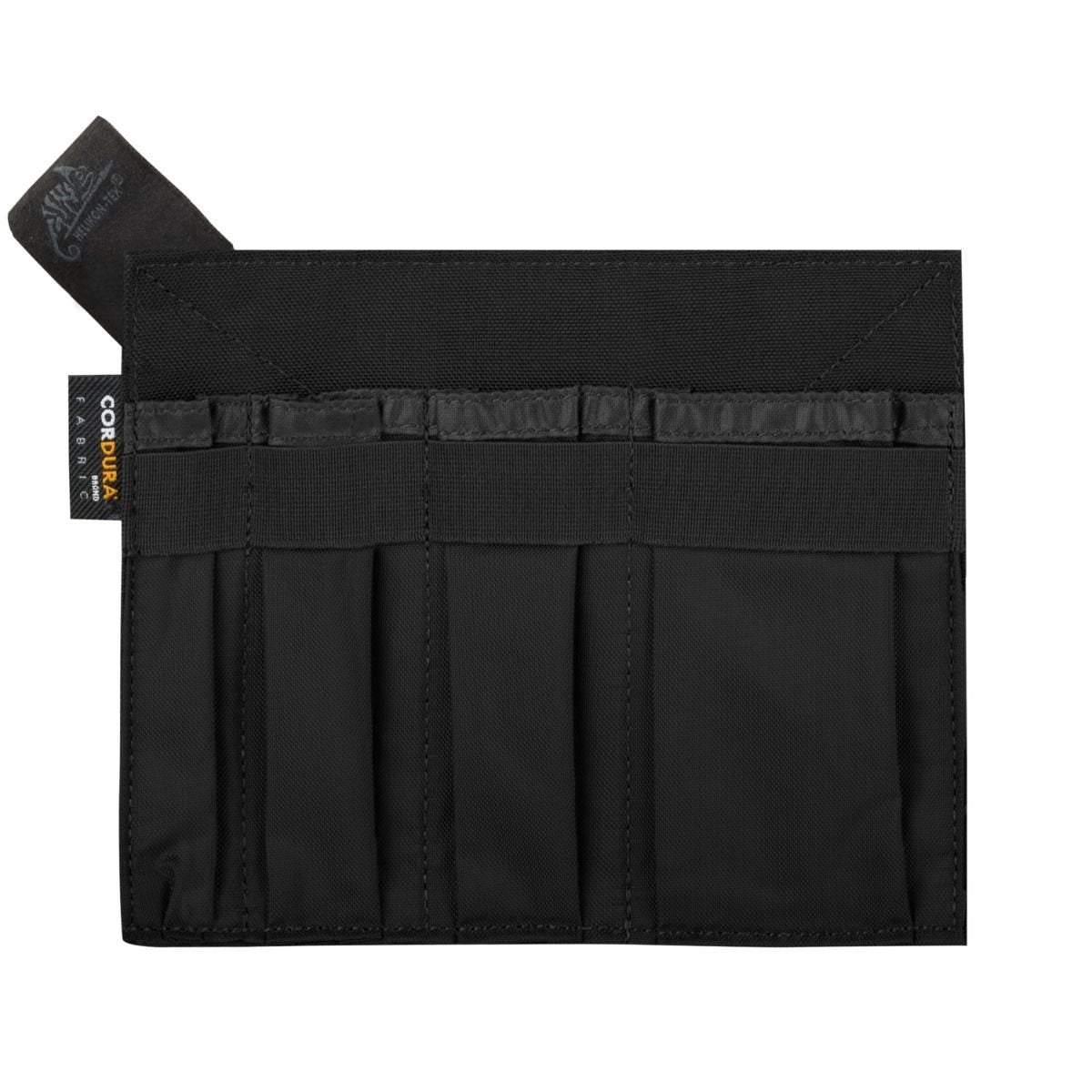 INSERT LARGE® organizador grande negro con 4 bolsillos y 4 bandas elásticas, compatible VIS