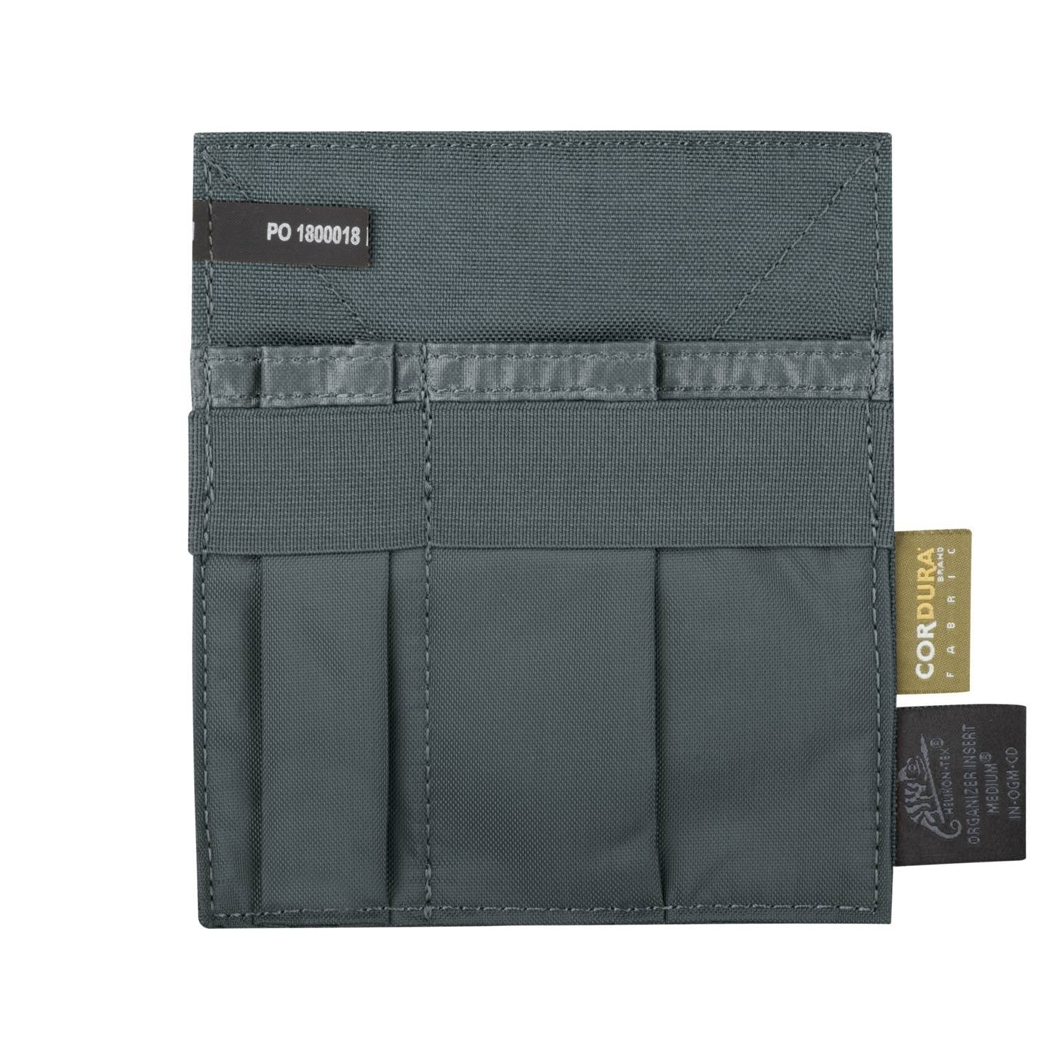 Funda organizadora INSERT MEDIUM® negra con velcro trasero, dos correas elásticas y tres bolsillos, 100% nylon