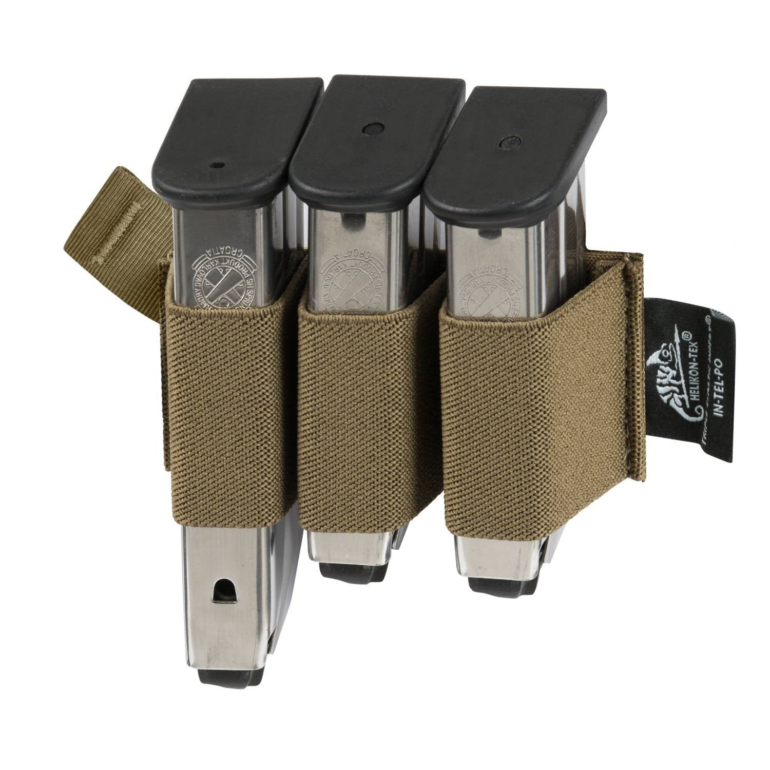 Insert ELASTIC para tres cargadores de pistola en negro de HELIKON-TEX
