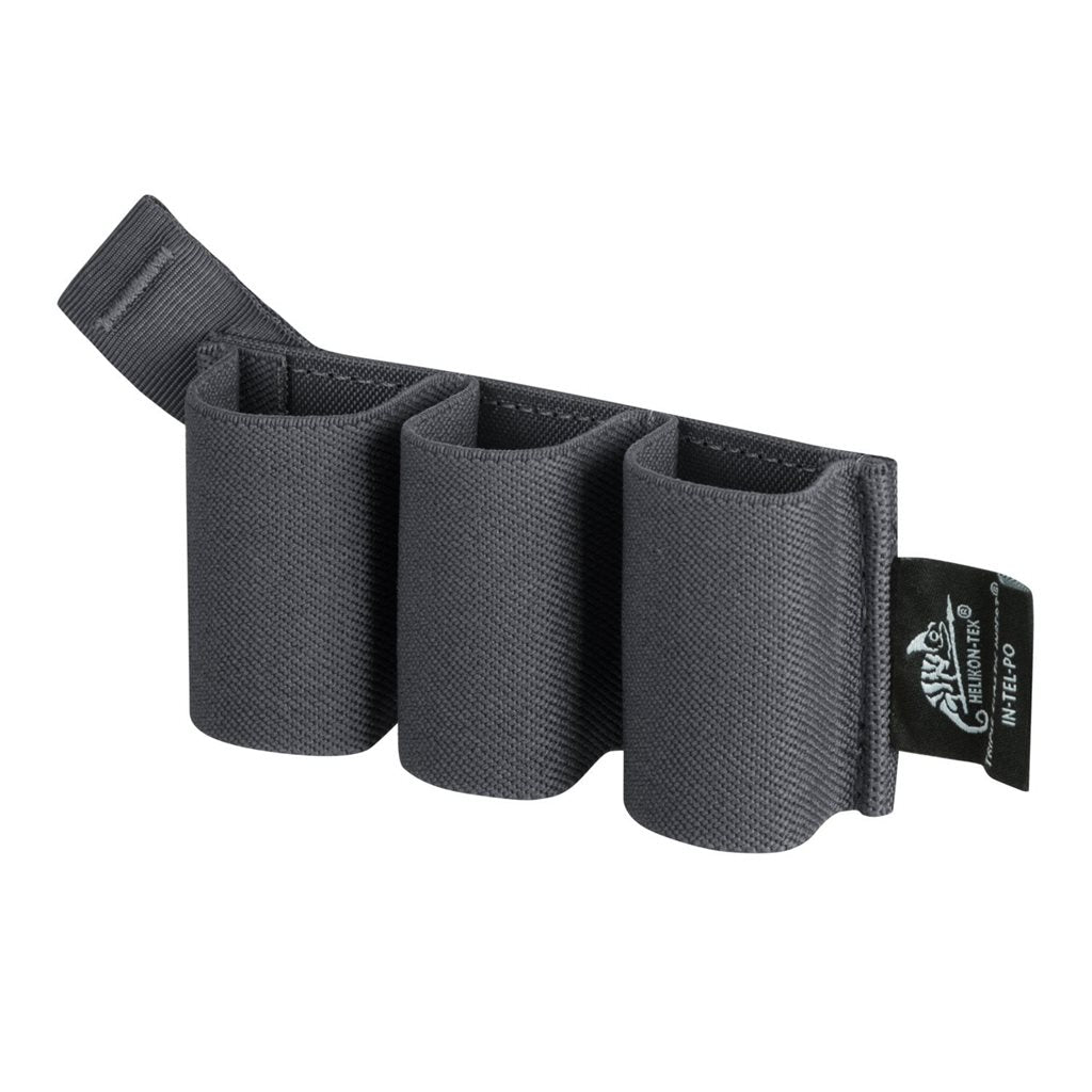 Insert ELASTIC para tres cargadores de pistola, color negro, con sujeción trasera de velcro, marca Helikon-Tex