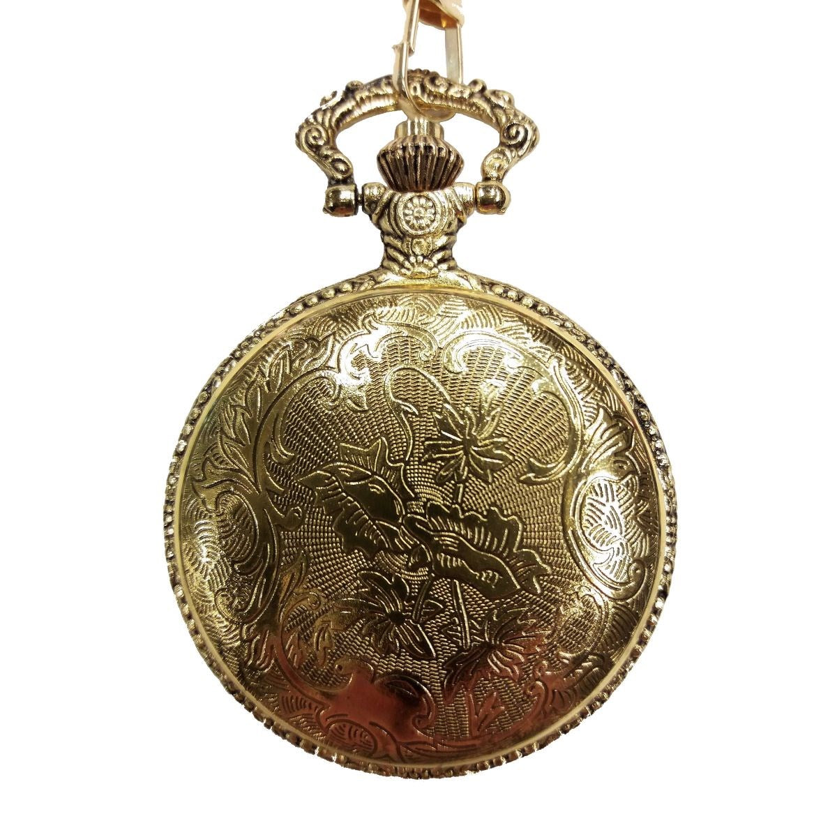 Reloj de bolsillo Iwo Jima WWII con cadena dorada en caja de regalo
