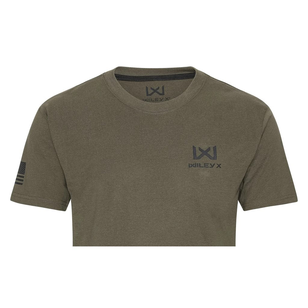 Camiseta WX Canyon de manga corta, inspiración militar en tonos grises y verde-marrón