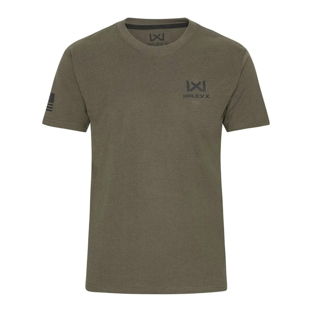 Camiseta WX Canyon de manga corta, inspiración militar en tonos grises y verde-marrón
