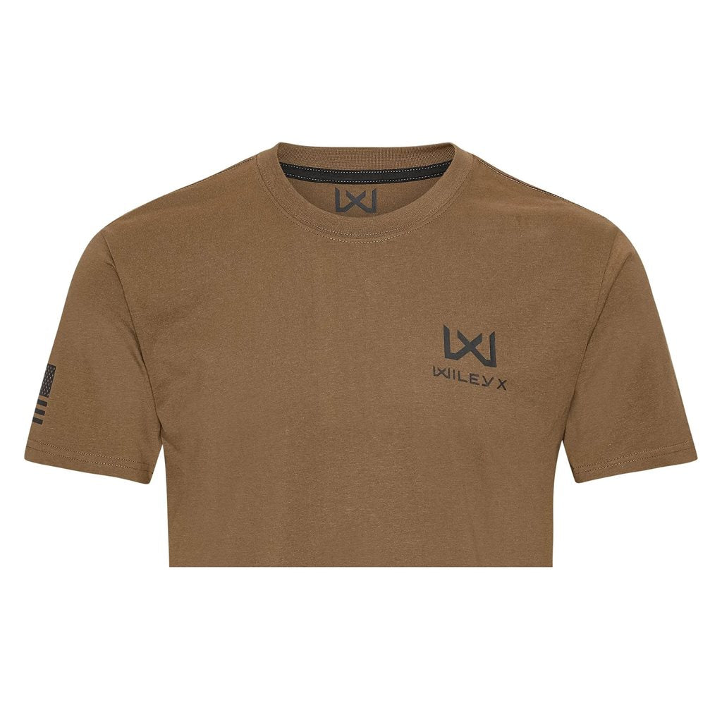 Camiseta WX CANYON color coyote, manga corta, inspiración militar y urbana