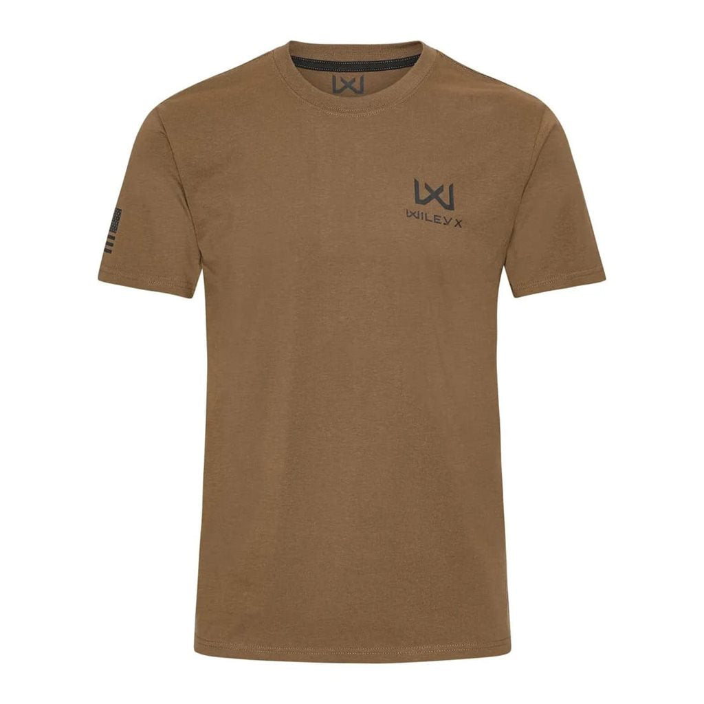 Camiseta WX CANYON color coyote, manga corta, inspiración militar y urbana