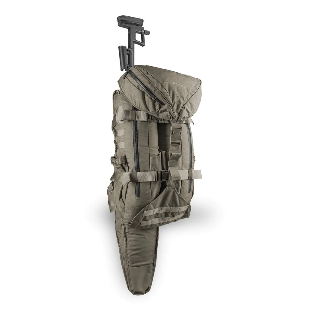 Mochila J34 JUST ONE con compartimento integrado para arma larga vista frontal