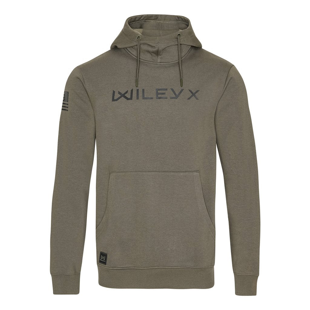 Sudadera WX URBAN con capucha, logo verde y bolsillo canguro
