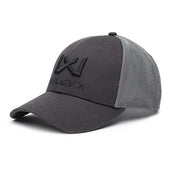 Gorra baseball WILEY X gris con visera, panel delantero de algodón, paneles traseros de malla y cierre ajustable
