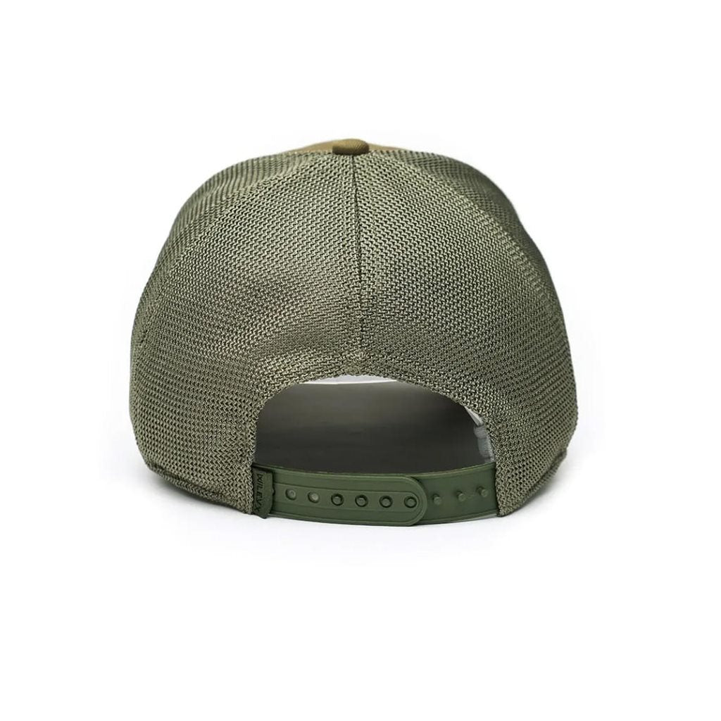 Gorra baseball WILEY X gris con visera, panel delantero de algodón, paneles traseros de malla y cierre ajustable