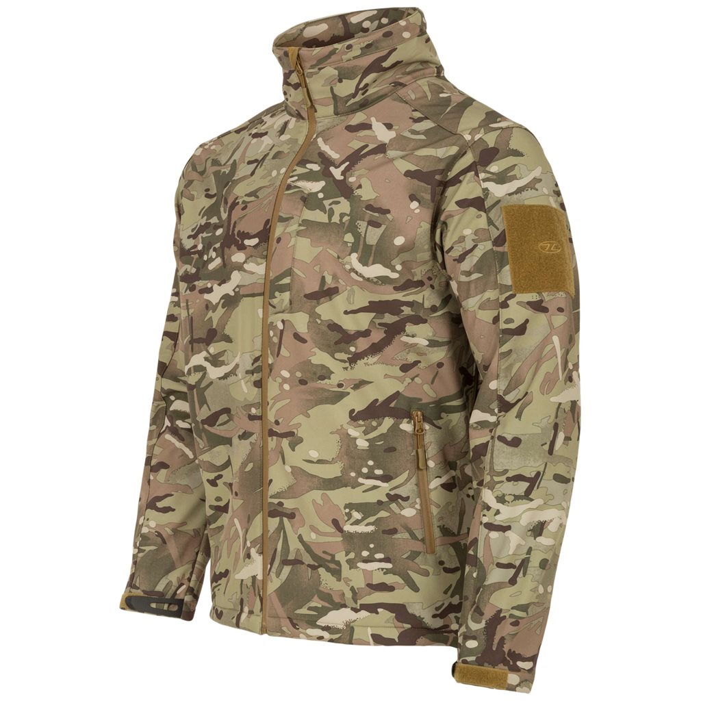 Bunda ODIN softshell de HIGHLANDER, chaqueta softshell con corte anatómico y tres bolsillos