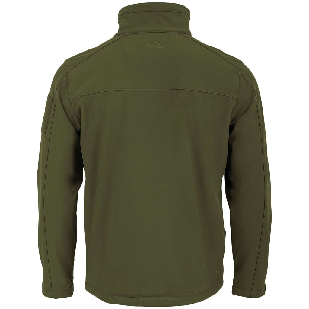 Chaqueta Softshell ODIN HIGHLANDER verde con corte anatómico y tres bolsillos