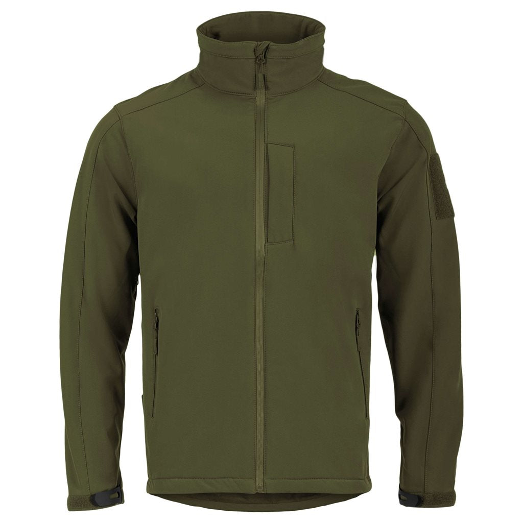 Chaqueta Softshell ODIN HIGHLANDER verde con corte anatómico y tres bolsillos