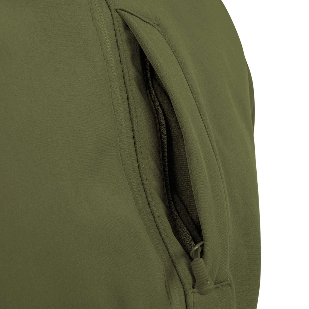Chaqueta Softshell ODIN HIGHLANDER verde con corte anatómico y tres bolsillos