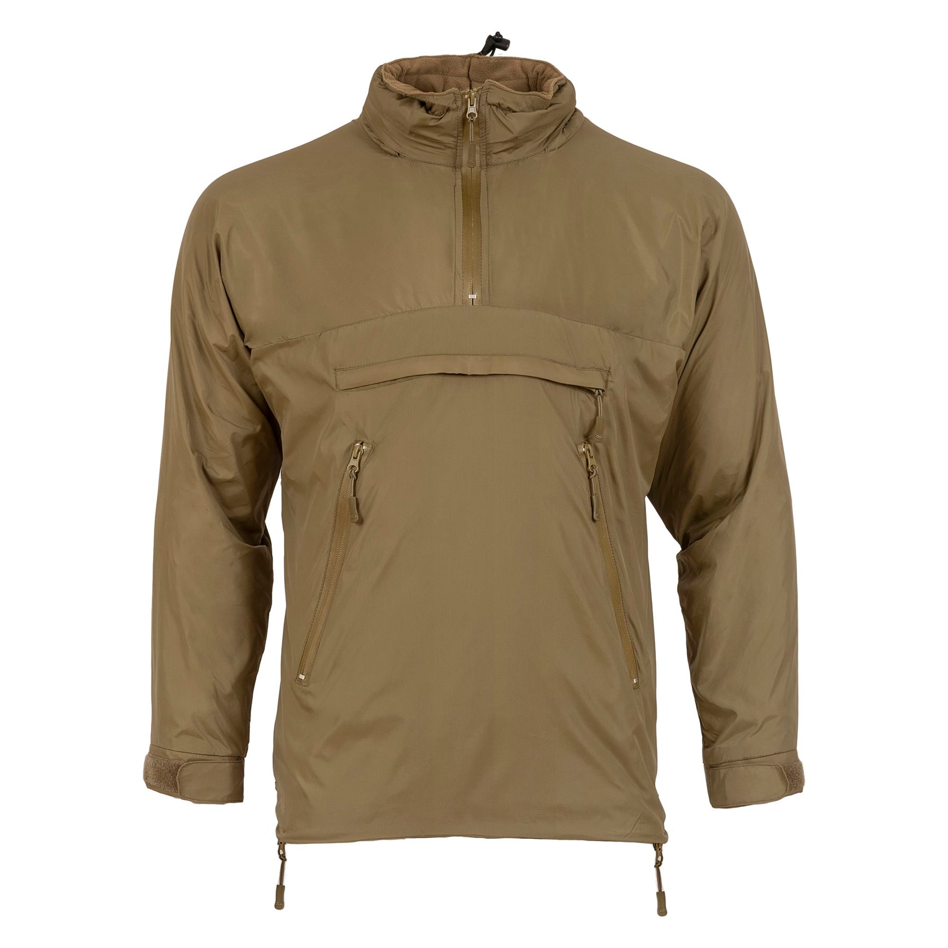 Anorak HALO verde, ligero y compacto, vista frontal