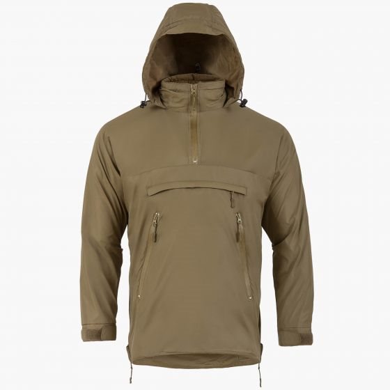 Anorak HALO verde, ligero y compacto, vista frontal