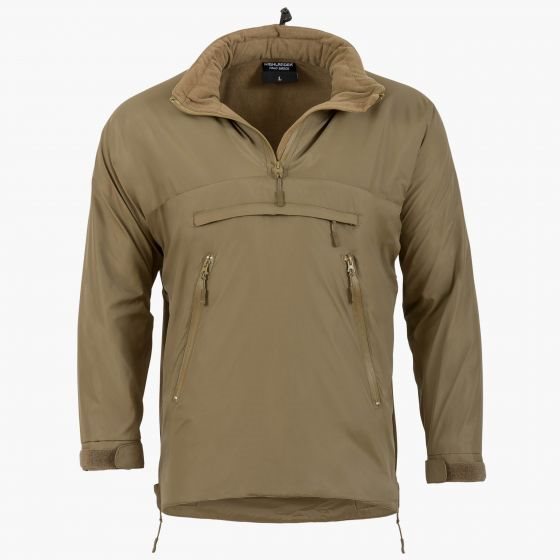 Anorak HALO verde, ligero y compacto, vista frontal
