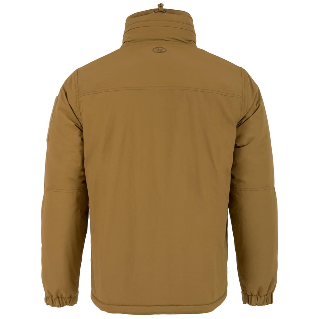 Chaqueta STRYKER COYOTE TAN táctica con capucha guardada en cuello y cinco bolsillos