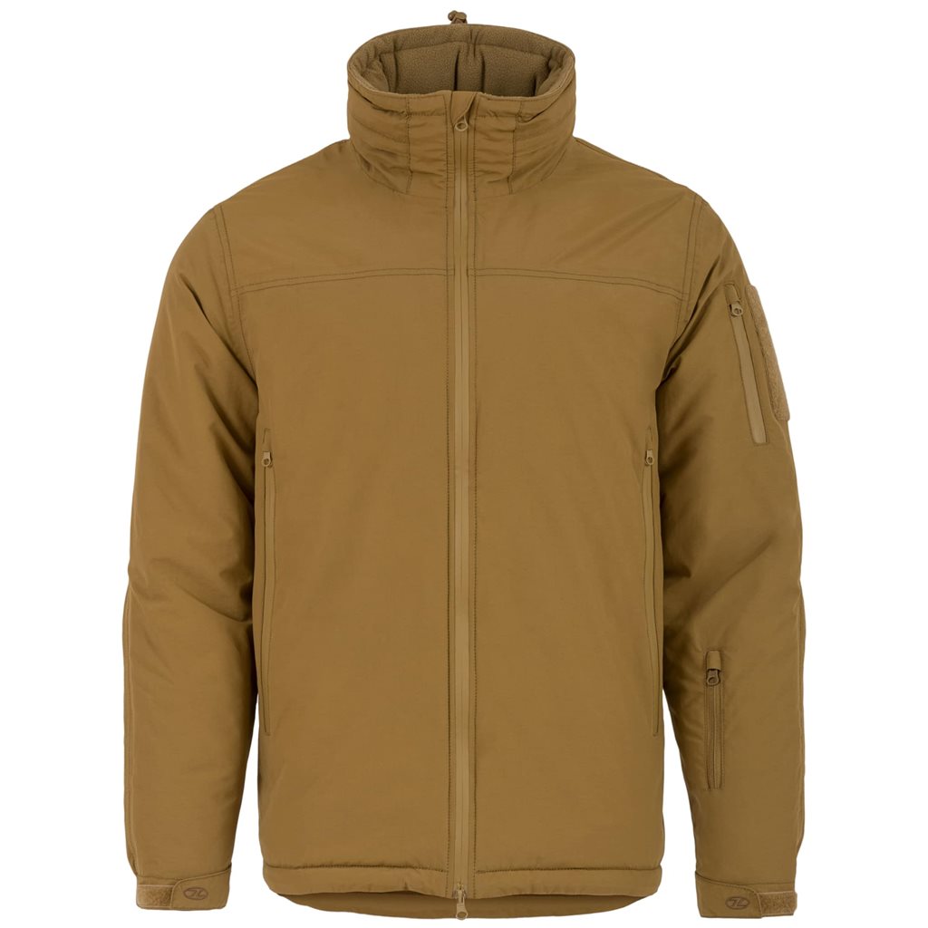 Chaqueta STRYKER COYOTE TAN táctica con capucha guardada en cuello y cinco bolsillos