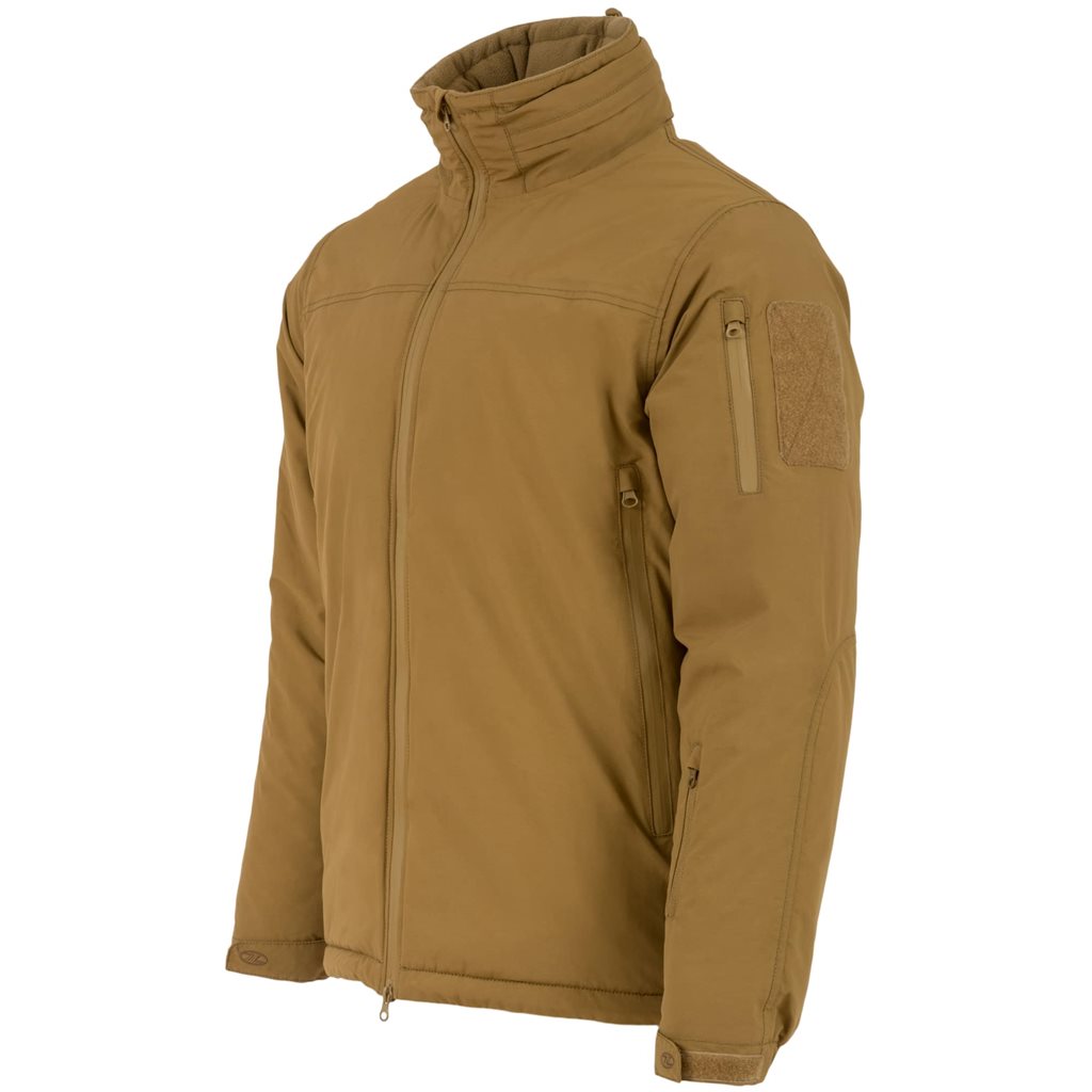 Chaqueta STRYKER COYOTE TAN táctica con capucha guardada en cuello y cinco bolsillos