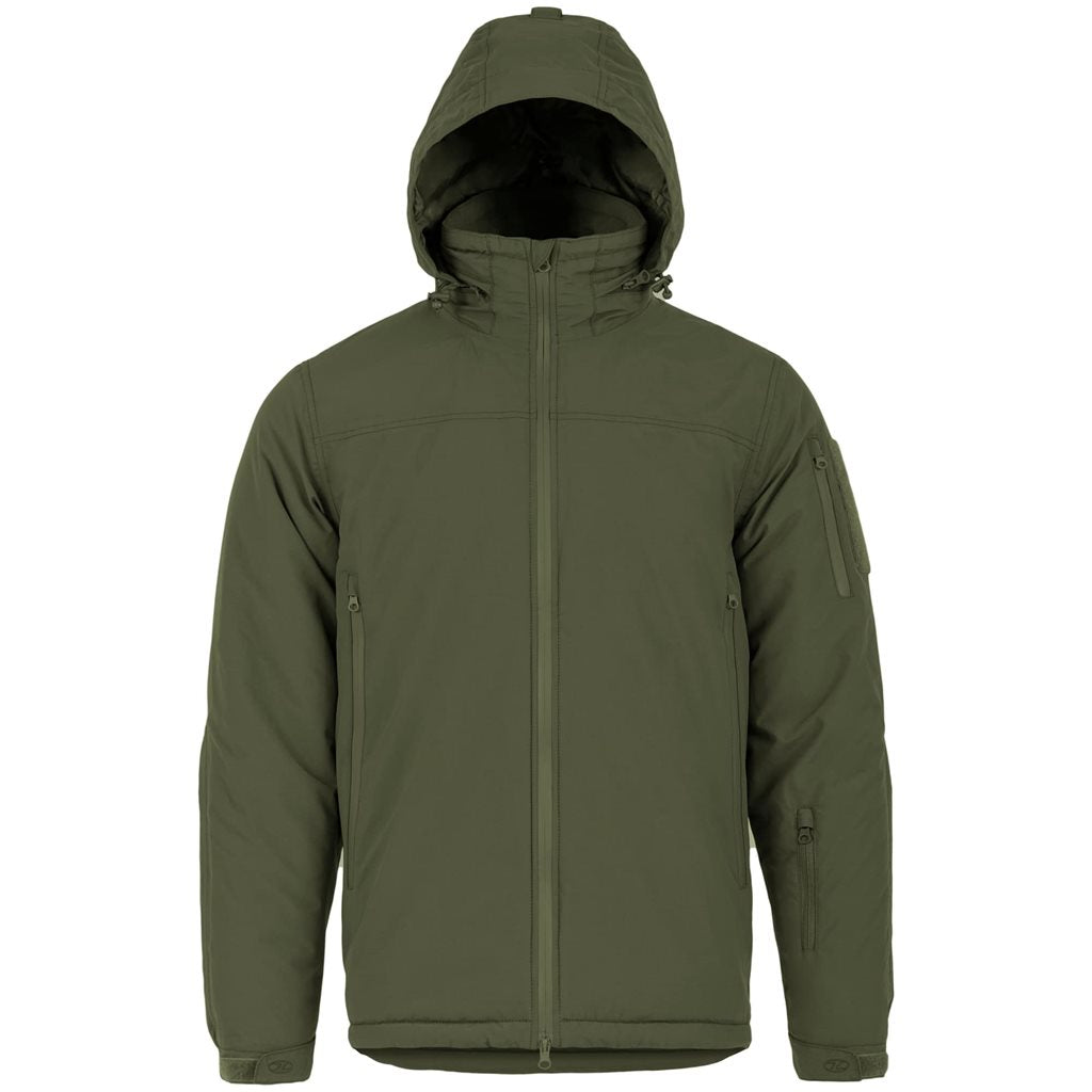 Chaqueta táctica STRYKER ZEENÁ con capucha guardada en el cuello y aislamiento TECLOFT