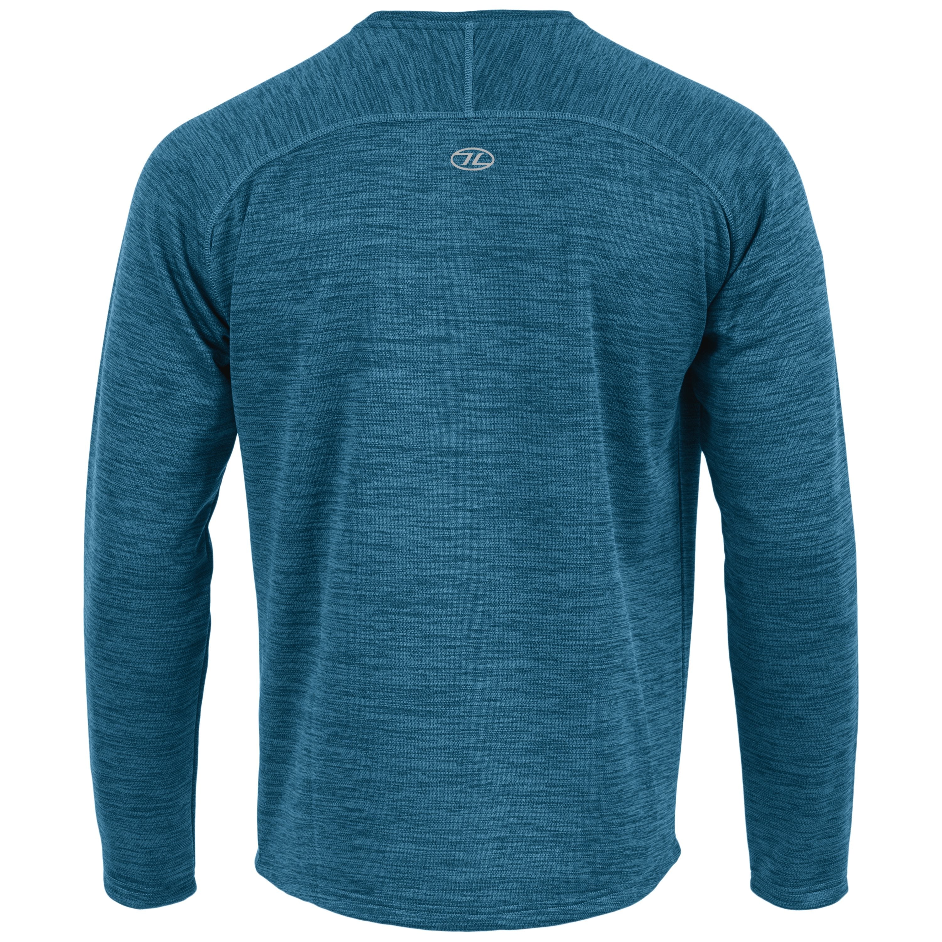 Suéter CREW NECK Highlander azul, exterior de poliéster e interior de forro polar cardado