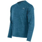 Suéter CREW NECK Highlander azul, exterior de poliéster e interior de forro polar cardado