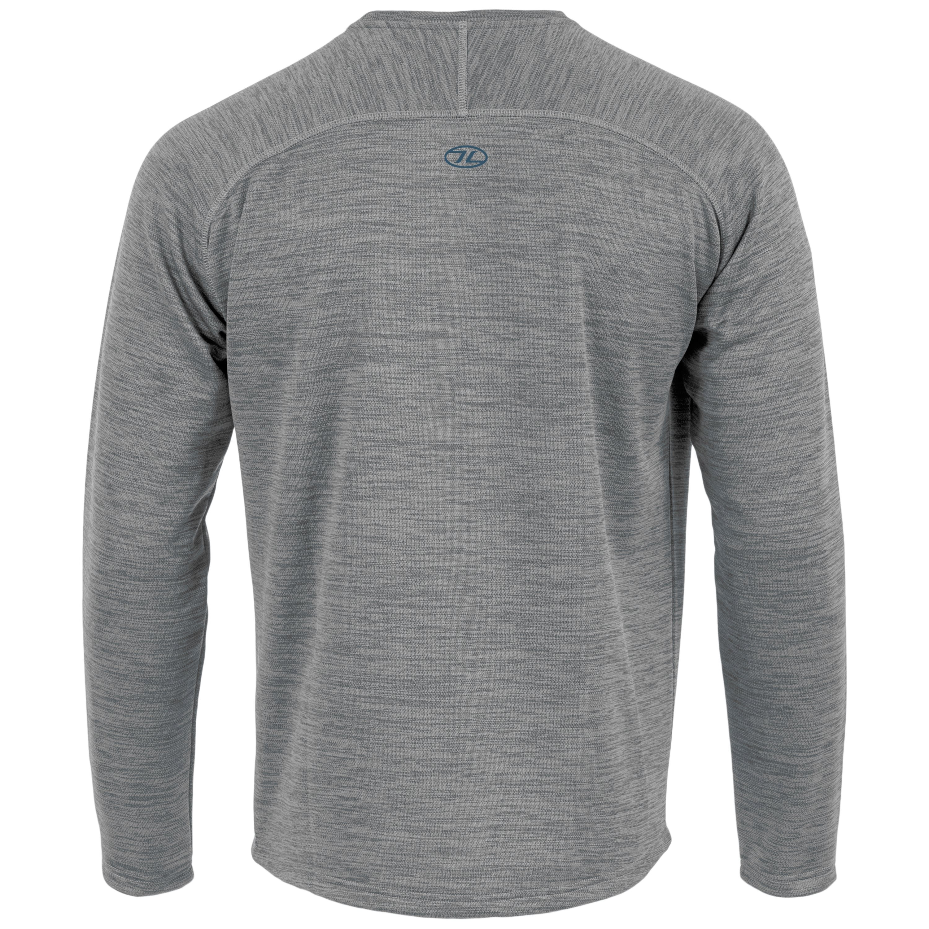 Suéter CREW NECK gris Highlander con exterior de poliéster y forro de fleece peinado