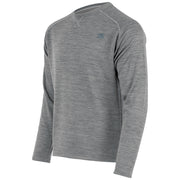 Suéter CREW NECK gris Highlander con exterior de poliéster y forro de fleece peinado