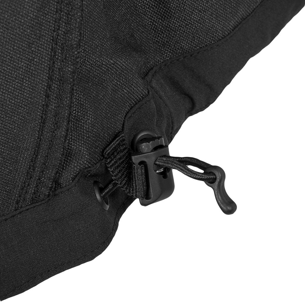 Chaqueta HIRTA HELL negra, ligera, resistente al agua y al viento, con cierre central y dos bolsillos