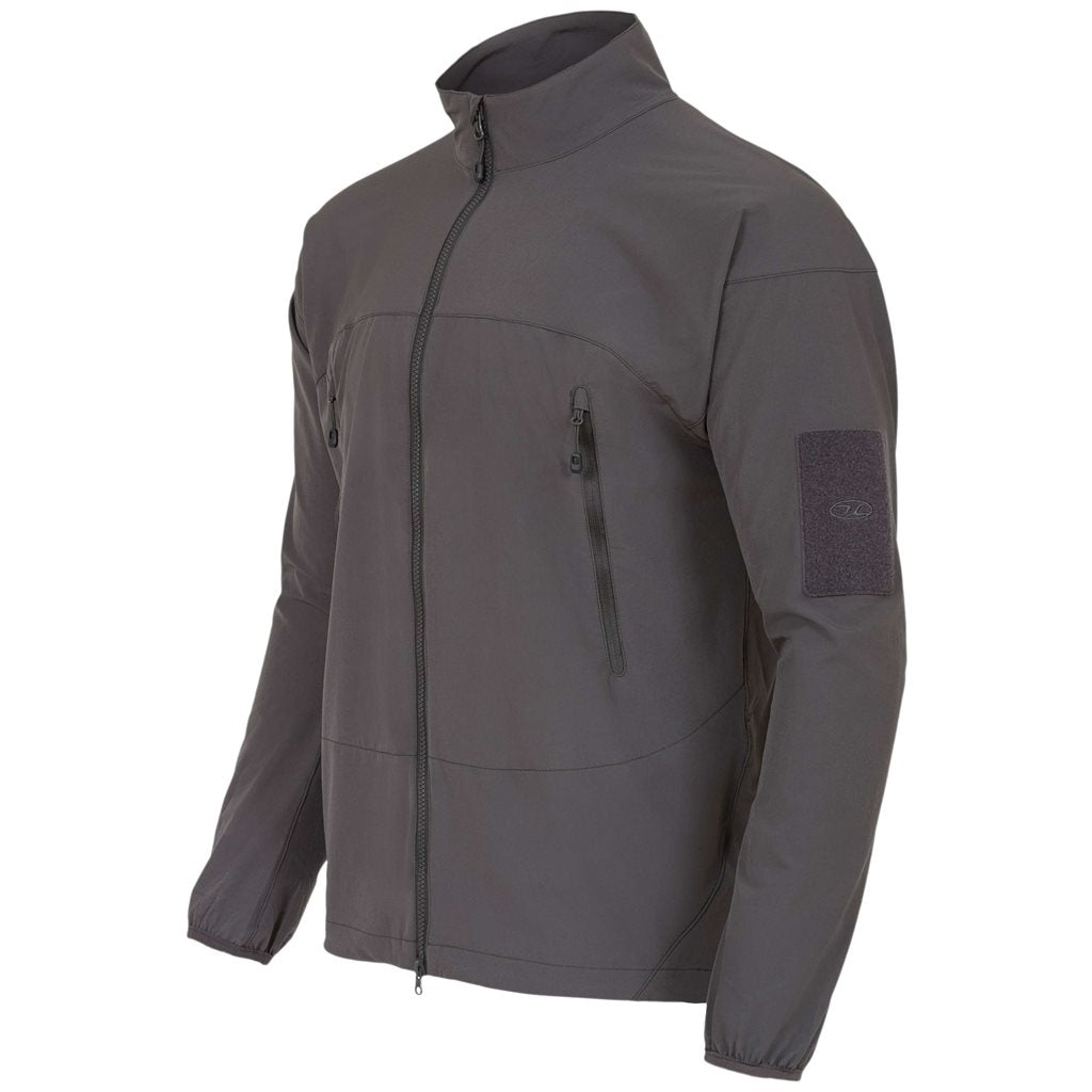 Chaqueta HIRTA SHE gris con cremallera central y dos bolsillos