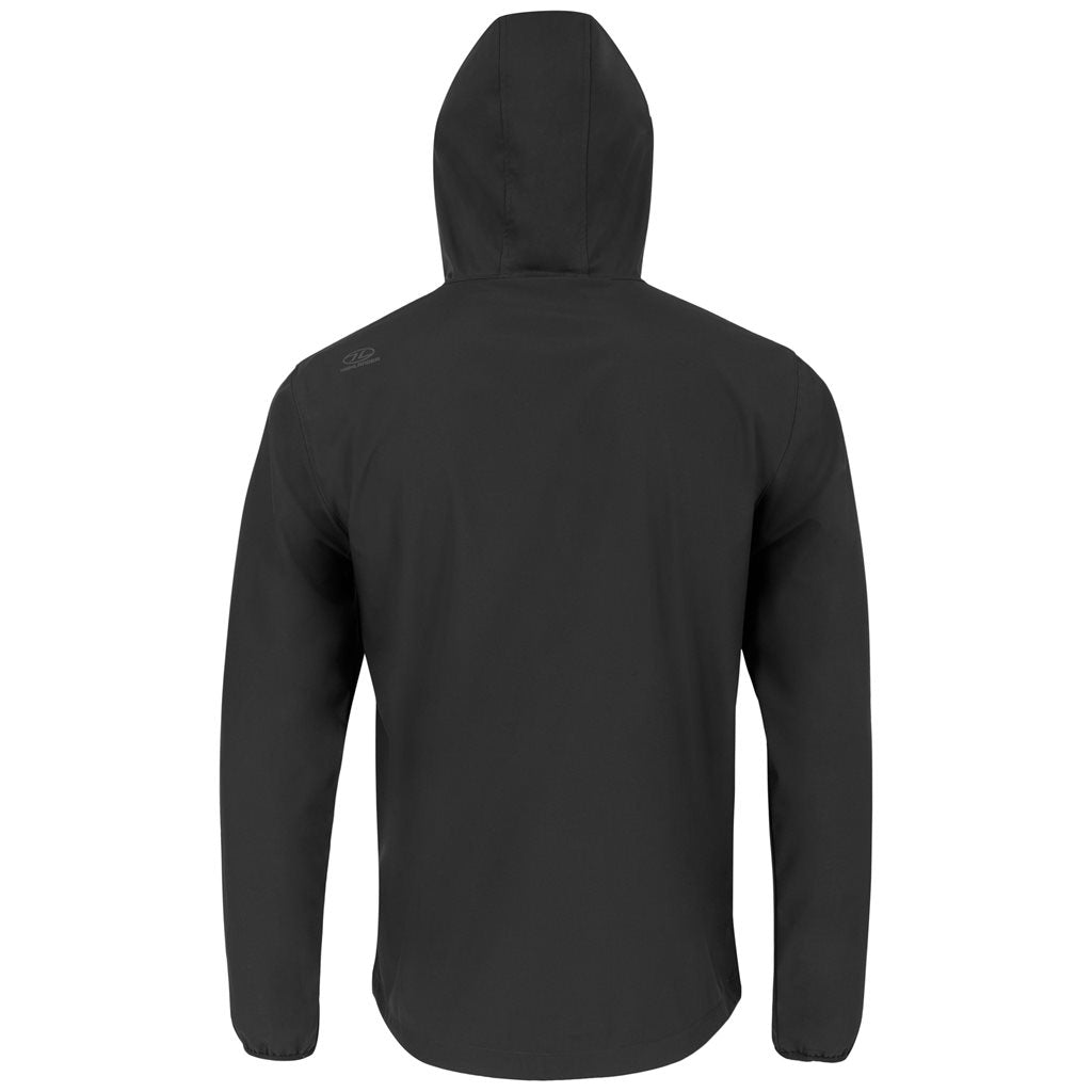 Chaqueta cortavientos SHIELD negra, vista frontal