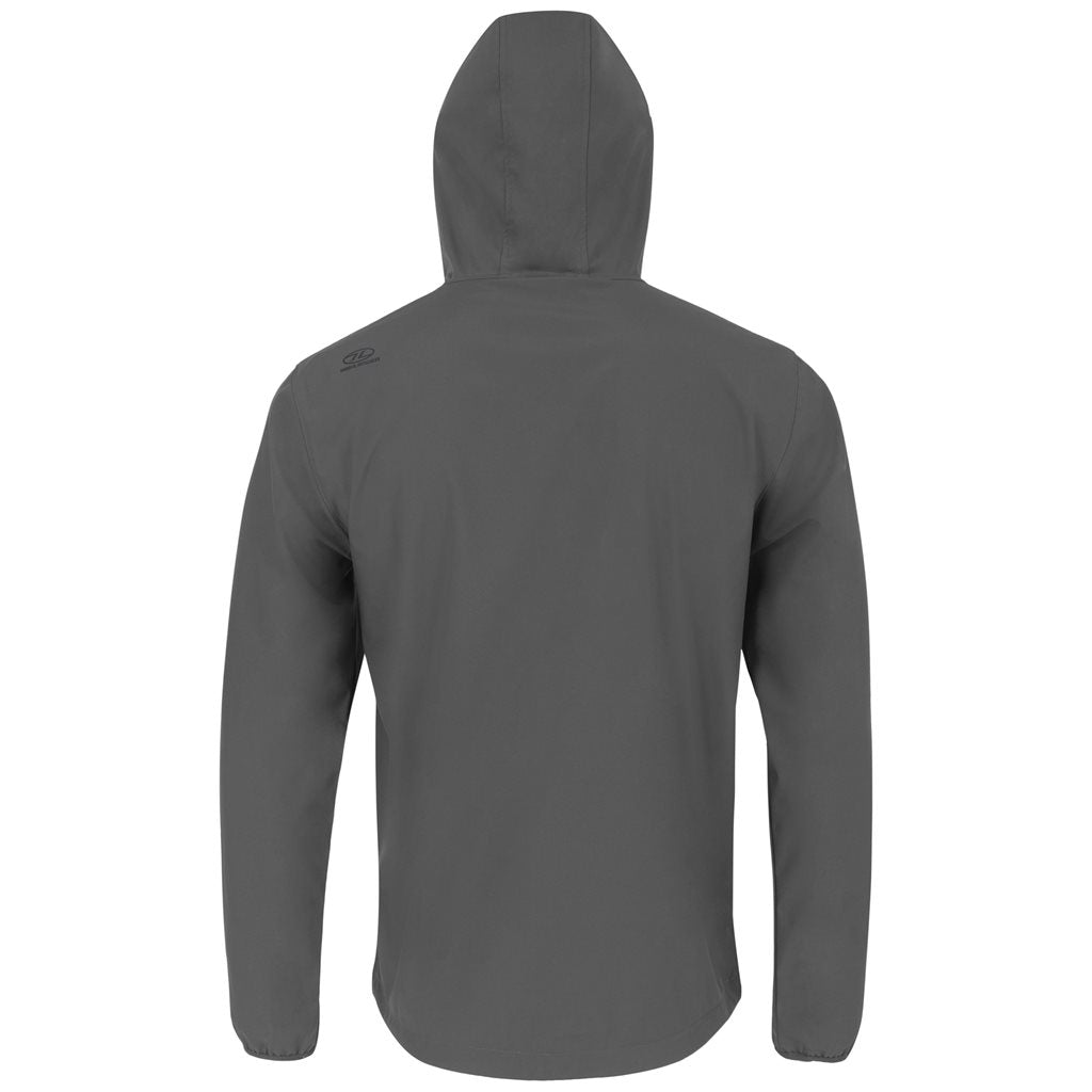 Chaqueta cortavientos SHIELD gris, exterior de poliéster con membrana TPU y forro interior