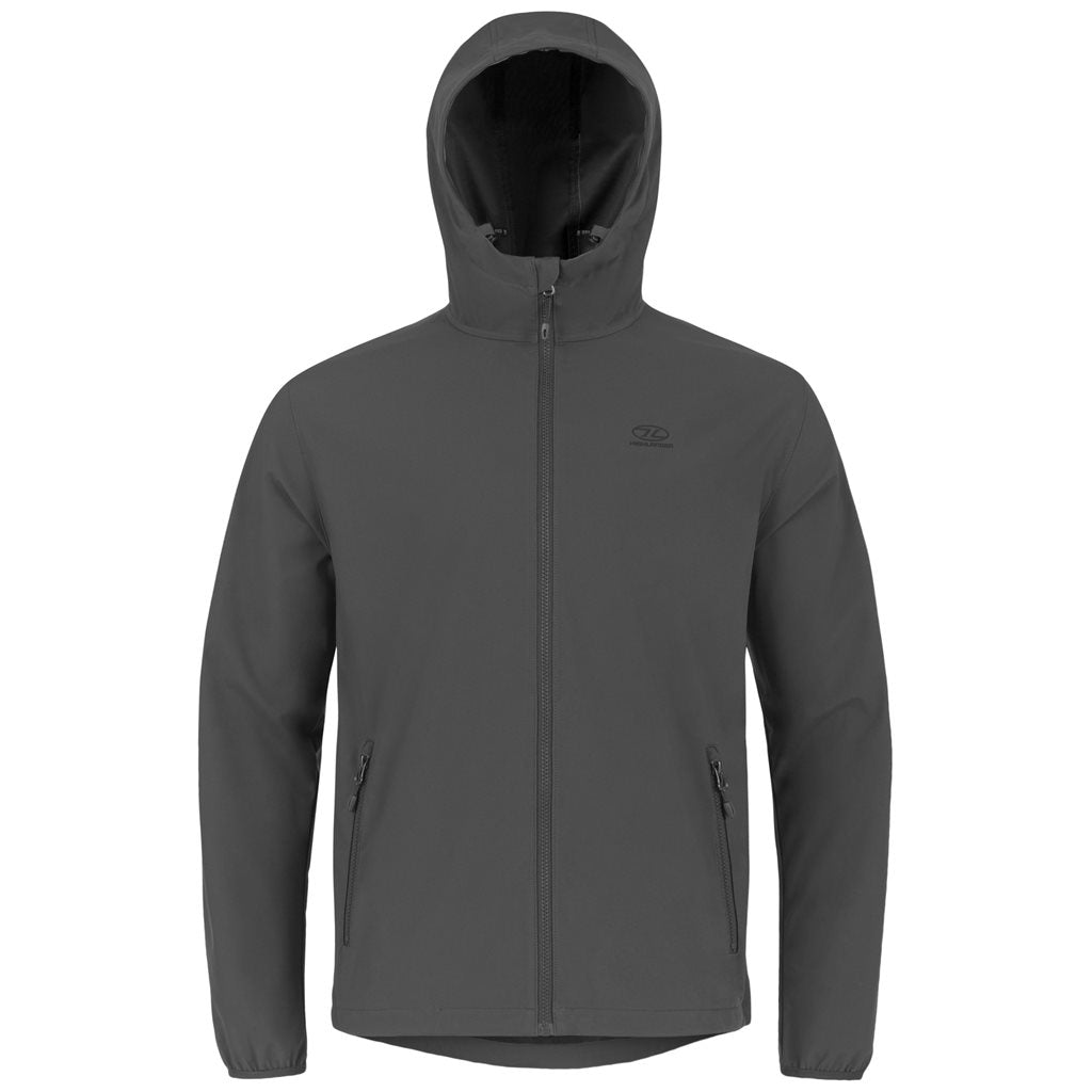 Chaqueta cortavientos SHIELD gris, exterior de poliéster con membrana TPU y forro interior