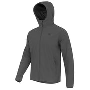 Chaqueta cortavientos SHIELD gris, exterior de poliéster con membrana TPU y forro interior