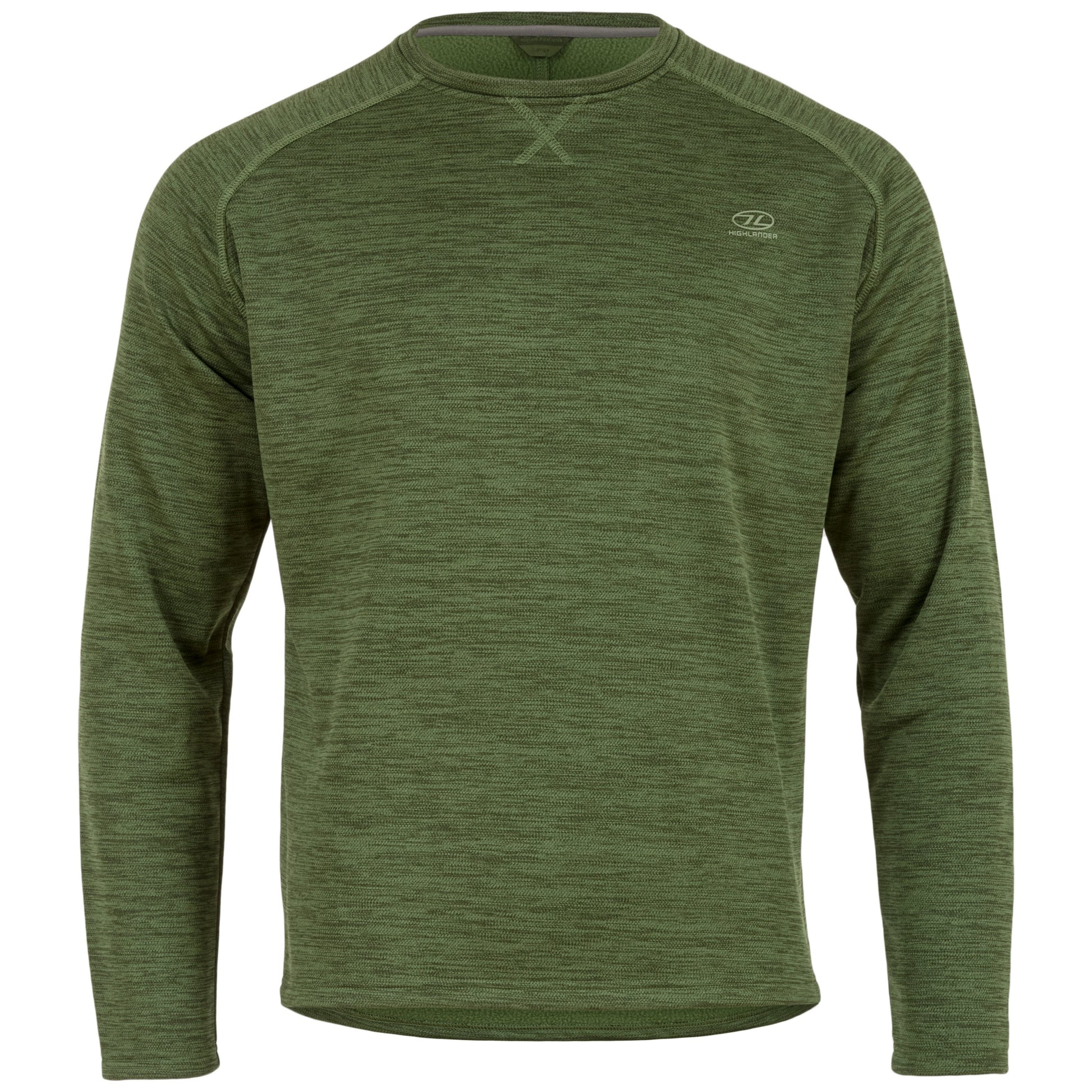 Jersey CREW NECK HIGHLANDER fleecy con exterior de poliéster y forro polar peinado que retiene el calor