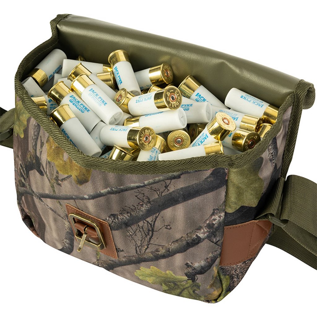 Bolsa de caza CARTRIDGE con hebilla, diseño compacto color oliva