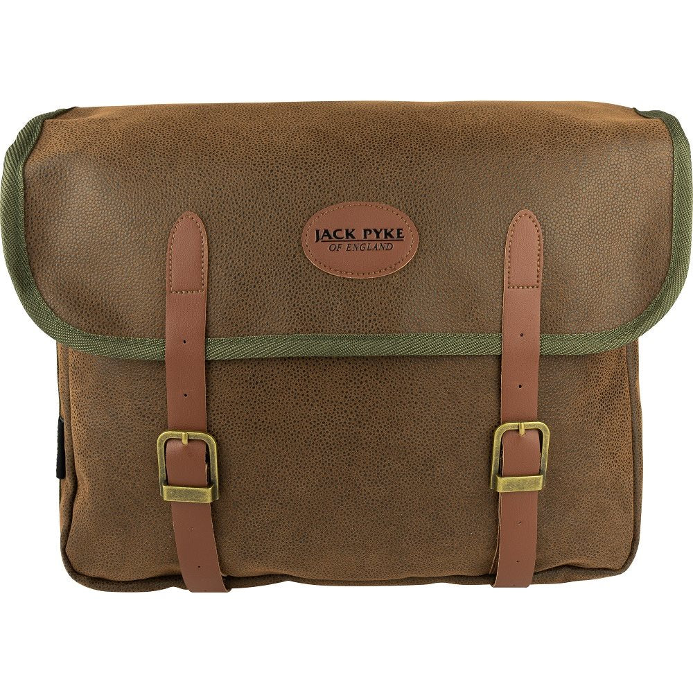 Bolsa CARTRIDGE Jack Pyke estilo inglés, dos hebillas duotex y detalles en cuero