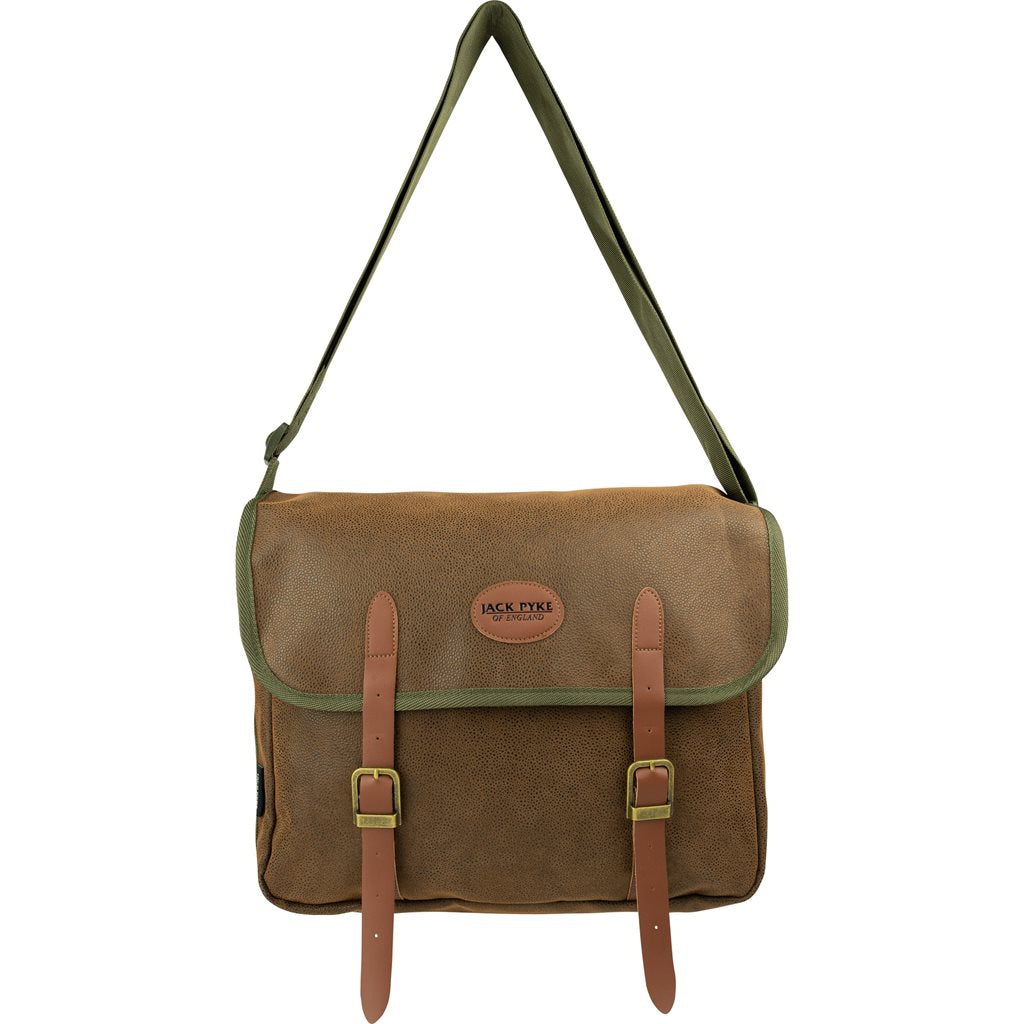 Bolsa CARTRIDGE Jack Pyke estilo inglés, dos hebillas duotex y detalles en cuero