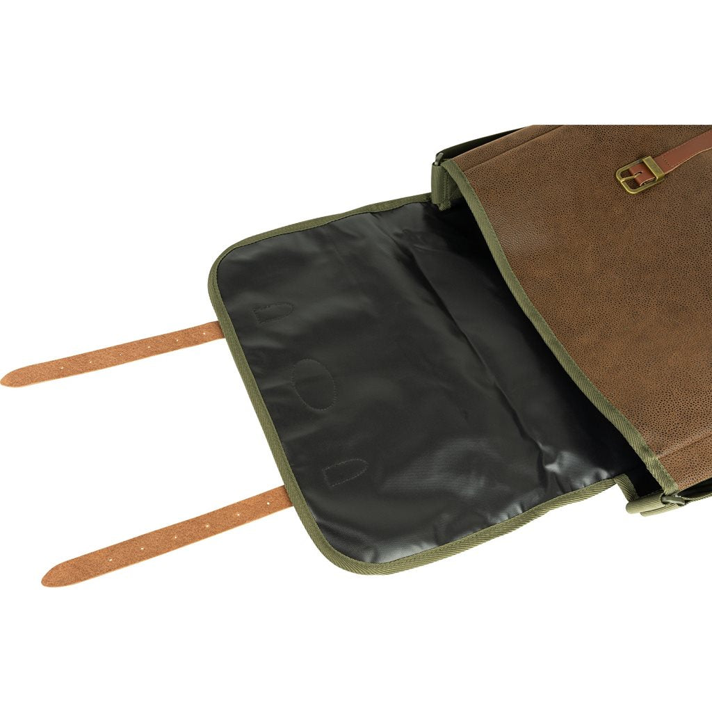 Bolsa CARTRIDGE Jack Pyke estilo inglés, dos hebillas duotex y detalles en cuero