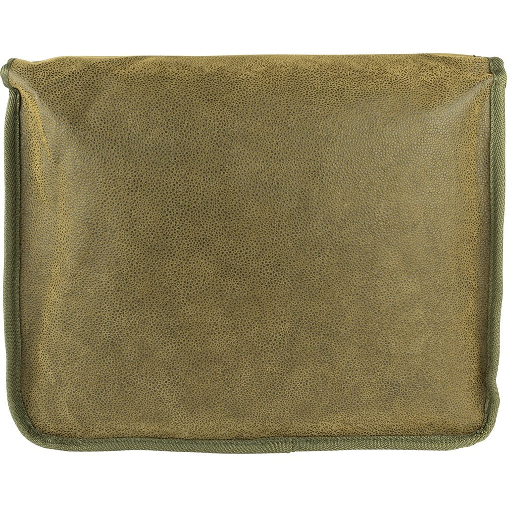 Bolsa bandolera de caza CARTRIDGE verde con refuerzos de cuero, material DOUTEX resistente