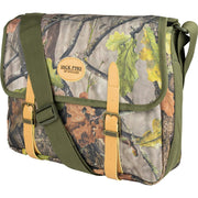 Bolsa bandolera Jack Pyke CARTRIDGE camuflaje forestal 38x29x10 cm, detalles en cuero