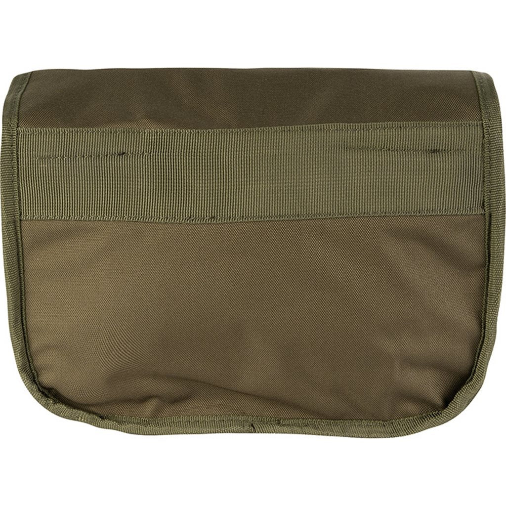 Bolsa de caza SPEEDLOADER verde con ojales para cartuchos y hebilla de cuero