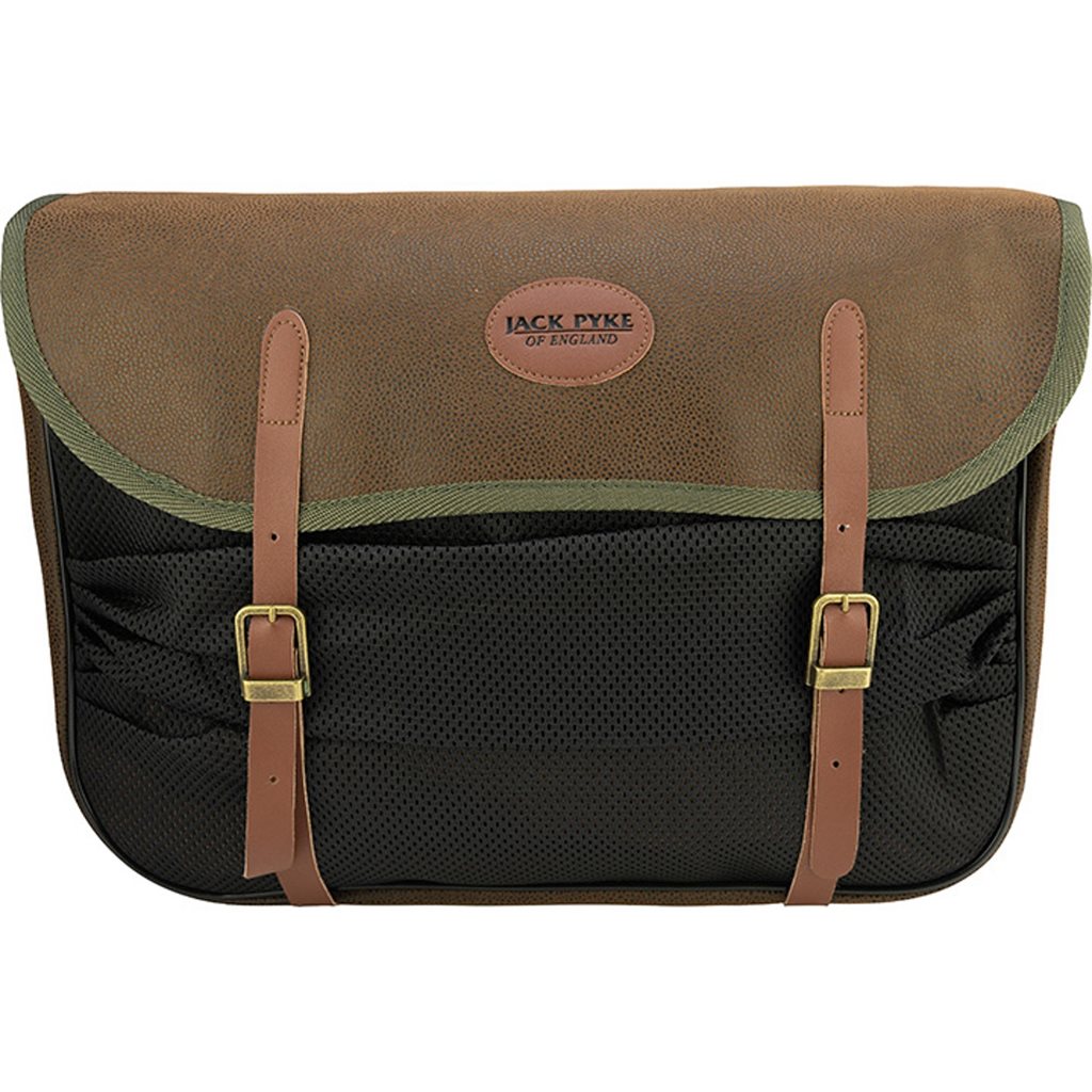 Bolsa de hombro de caza GAME con red, material Duotex y detalles en cuero - Jack Pyke