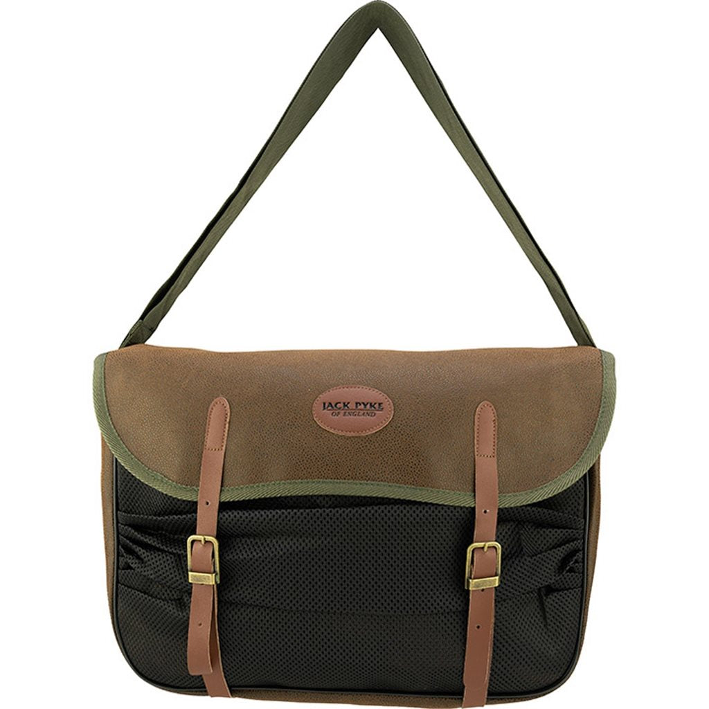 Bolsa de hombro de caza GAME con red, material Duotex y detalles en cuero - Jack Pyke