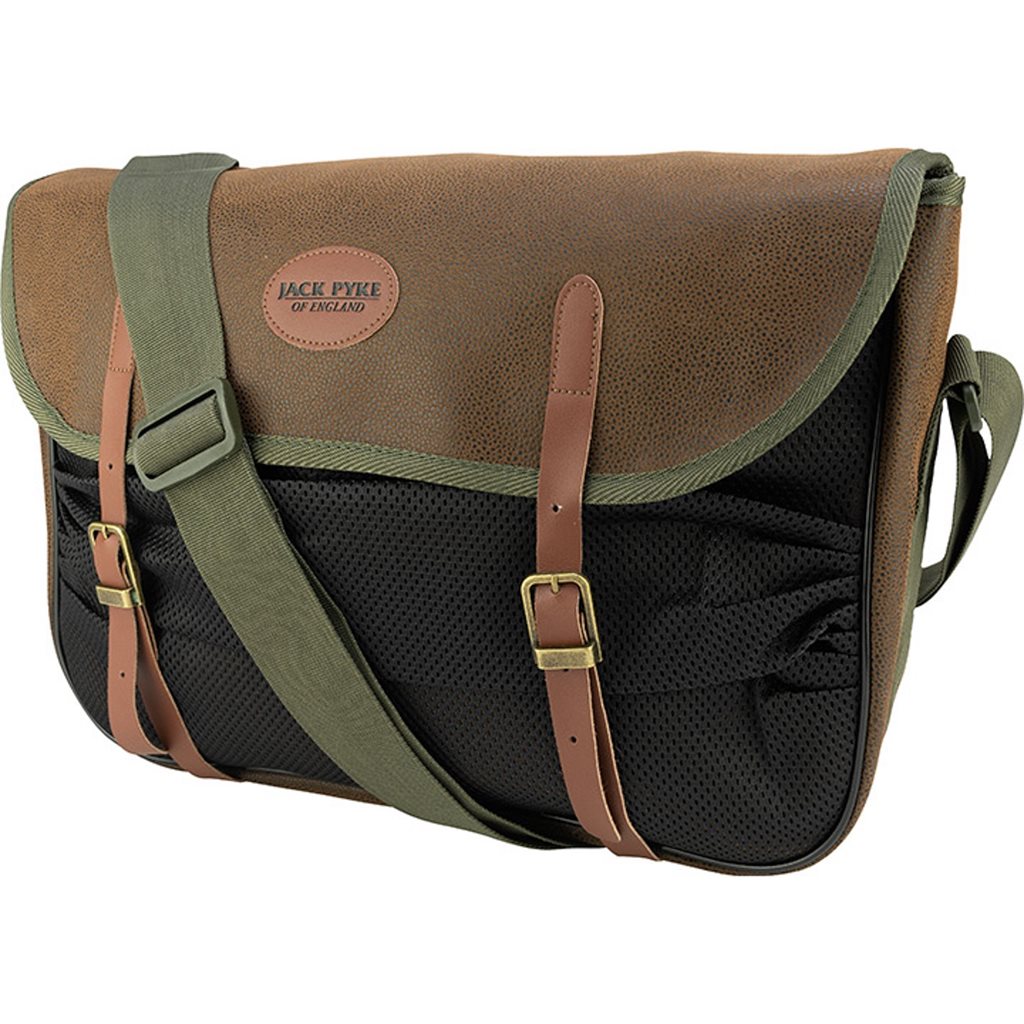 Bolsa de hombro de caza GAME con red, material Duotex y detalles en cuero - Jack Pyke