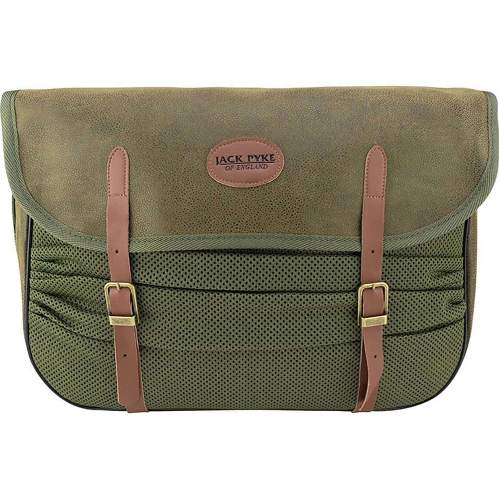 Bolsa de hombro de caza GAME con red, material Duotex y detalles en cuero - Jack Pyke