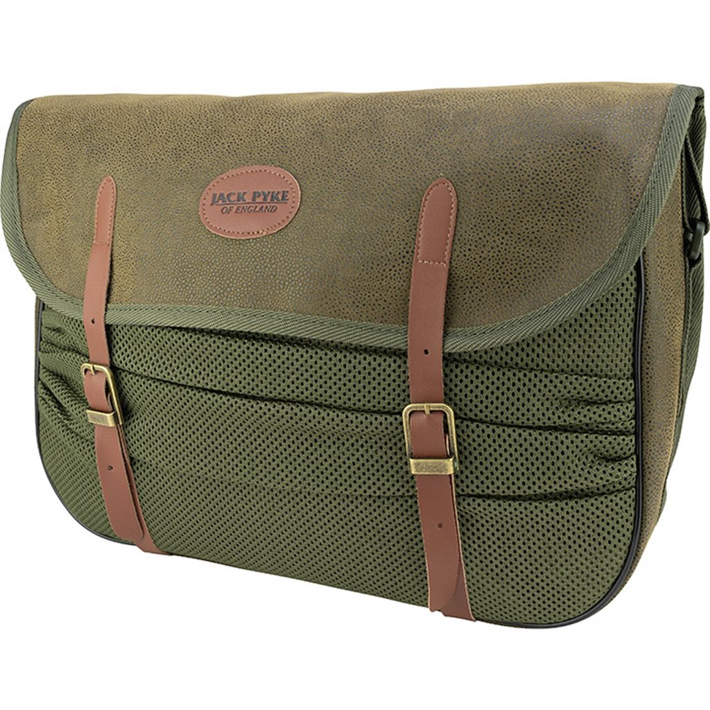 Bolsa de hombro de caza GAME con red, material Duotex y detalles en cuero - Jack Pyke