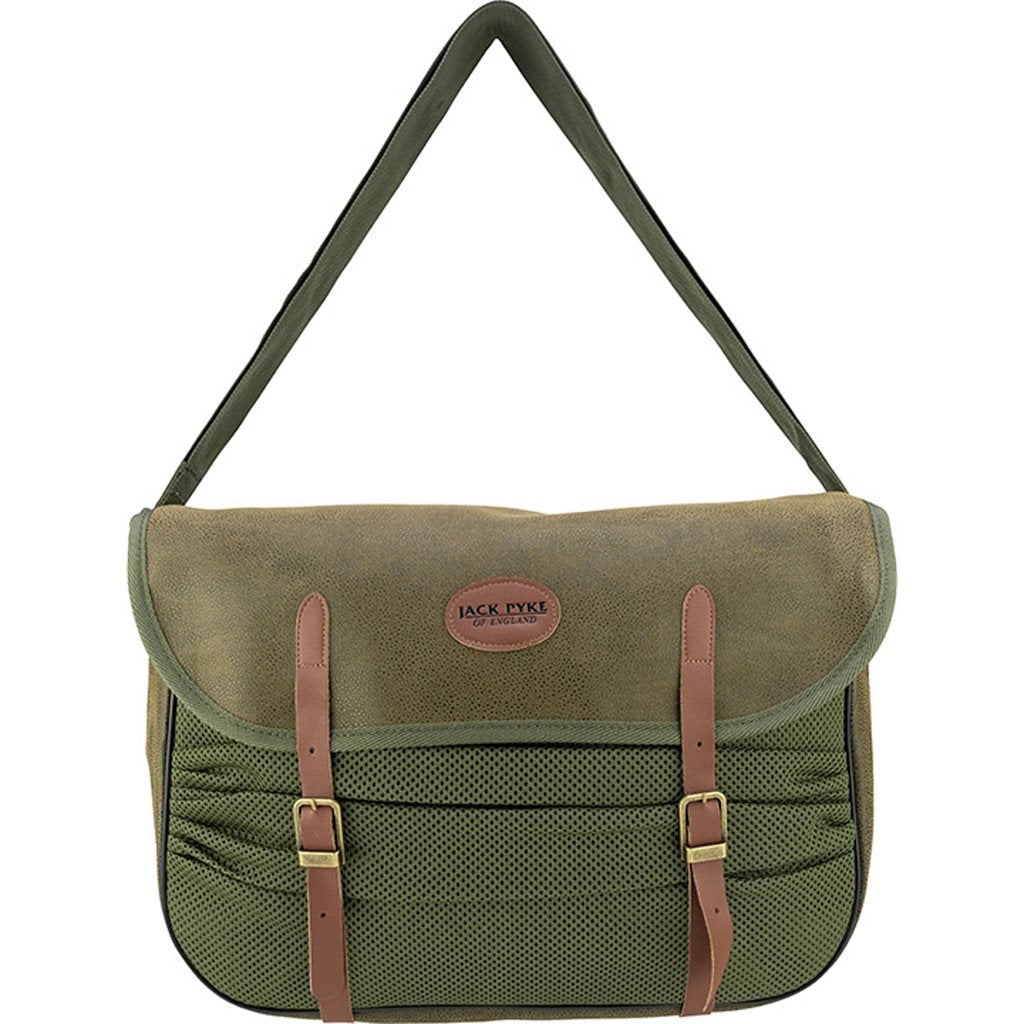 Bolsa de hombro de caza GAME con red, material Duotex y detalles en cuero - Jack Pyke