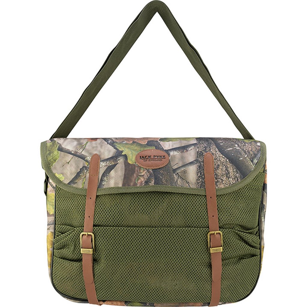 Bolso bandolera GAME Jack Pyke 420x310x110 mm poliester con malla y detalles en piel