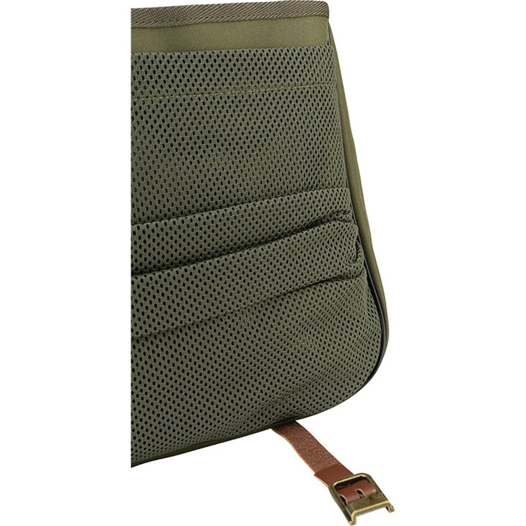 Bandolera de caza GAME verde con red y detalles en cuero, Jack Pyke